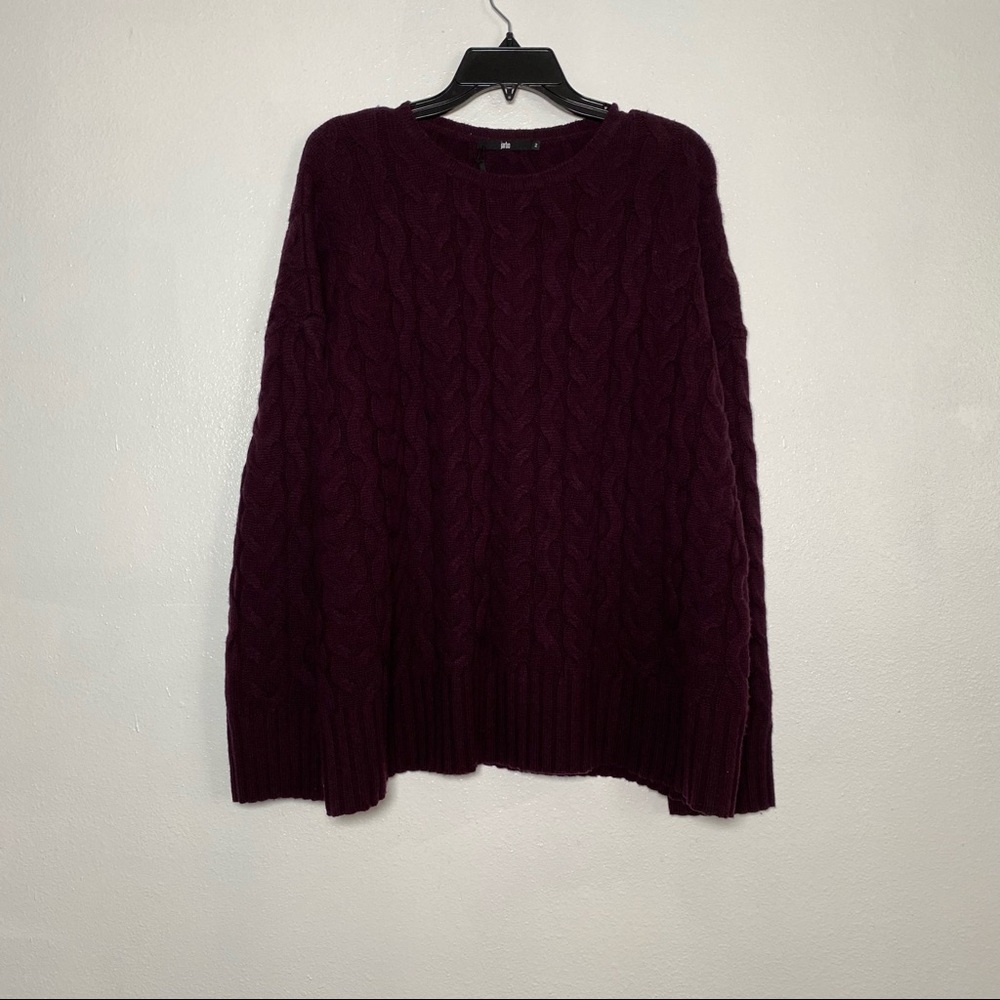Jarbo Wool Cashmere Blend Cable Knit Sweater 2 M - Picture 6 of 8